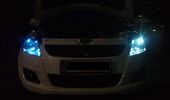 Venstre: Xenon look-a-like (no name) | Hjre: MTEC Super White LED (Positionslys)